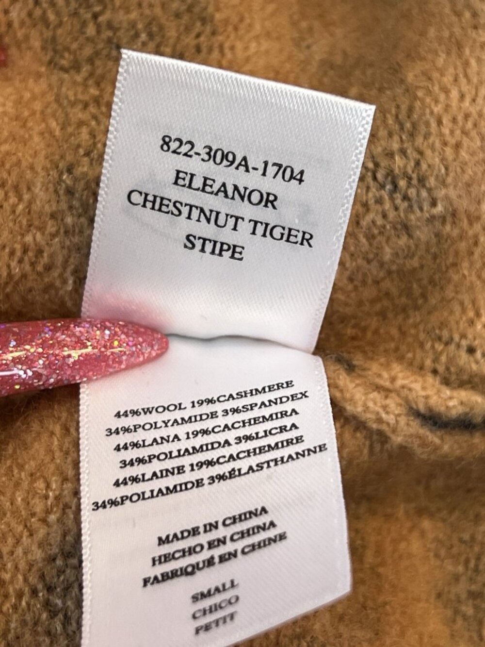 Rails Eleanor Sweater Size S Small Brown Tiger Stripe - Picture 5 of 7